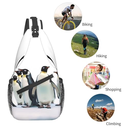 Bolso cruzado casual negro para hombre y mujer miniatura 5