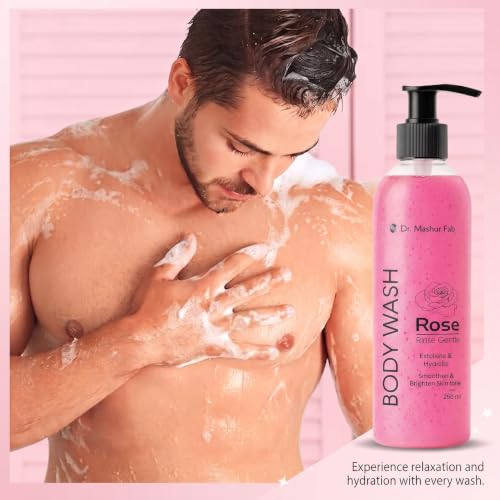 Image of Rose Body Wash - Gentle Hydrating Cleanser with Natural Rose Essence | Brightens & Softens Skin | 250ml