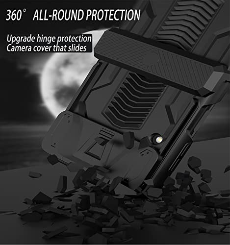 Cocoing For Samsung Galaxy Z Flip 4 Case,With Hinge Protection Device And Sliding Camera Protection Cover,Military Fall Protection Case For Samsung Z Flip 4-2022 (Black) #TOP1