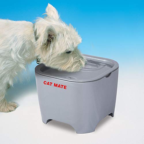Cat Mate 100 Fl. Oz. Pet Fountain (Titanium) with SuperQuiet Isolated