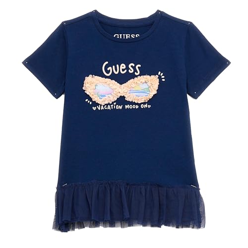 GUESS Girls' Organic Cotton Vacation Mood Short Sleeve T-Shirt