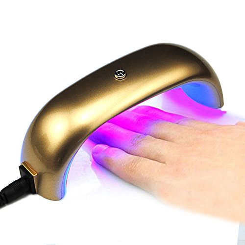 9W Mini USB LED Lamp Nail Dryer For Curing Nail Dryer Nail Gel Polish Dryer Lamp Led Lamp For Nail Art Manicure Tools (Gold)