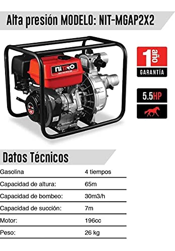 La Mejor Selección de Motobombas alta presion Top cinco. 5 Imagen adicional