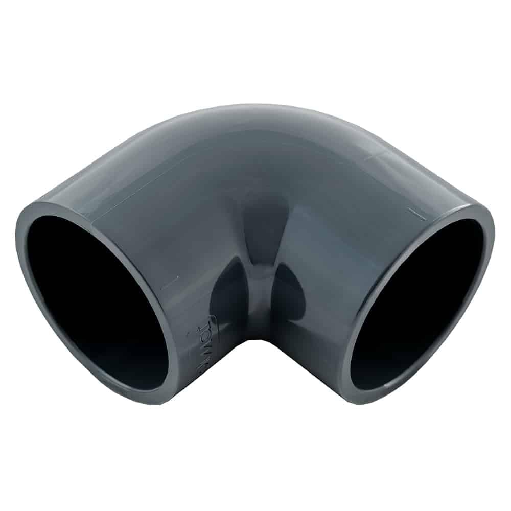 Coude PVC pression piscine 90° femelle diamètre 50 mm