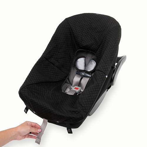 Image of Little Unicorn Infant Car Seat Footmuff - Weather-Resistant Baby Bunting Bag with Magnetic Closure, Non-Slip Backing & Open Harness Design - Universal Fit Winter Cover for Baby Car Seat & Stroller