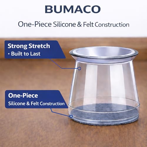 image for BUMACO 20Pcs Chair Leg Floor Protectors Chair Leg Protectors for Hardw
