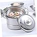 UPKOCH 1set Simulation Kitchen Steamer Toy for Boys and Girls Stainless Steel Cookware Playset Educational Role Play Cooking Toy Interactive Design for Imaginative Play