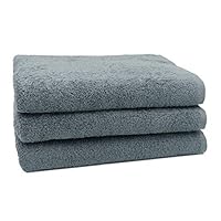 ZOLLNER 2-delig set douchehanddoeken - zachte en absorberende handdoeken - wasbaar tot 95°C - katoen - 70x140 cm in grafiet