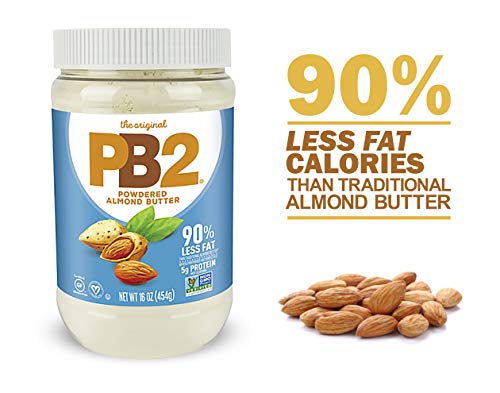 PB2 Powdered Almond Butter, 16oz Low-Fat Vegan Almond Powder, Low Carb Nut Butter, Non-GMO, Gluten Free, Kosher