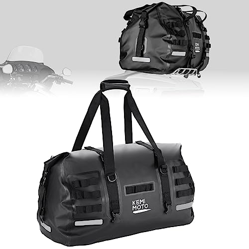 KEMIMOTO 50L Waterproof Motorcycle Dry Bag Tail Luggage