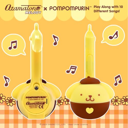 Image of Otamatone Melody Sanrio Electronic Instrument Toy Keychain - Pompompurin