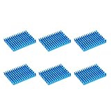 uxcell 5x30x40mm Blue Aluminum Heatsink Thermal Adhesive Pad Cooler for Cooling 3D Printers 6Pcs