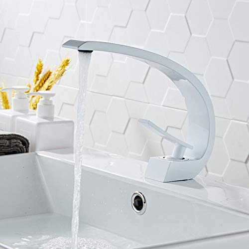 Robinet de lavabo en laiton massif gris clair, élégance et robustesse