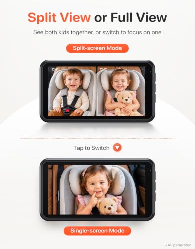 LUCKVIEW BM2PRO Dual Car Camera Baby Monitor for 2 Kids - image 3