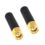BOOBRIE ワイヤレスモジュール 3cm 小型WIFIアンテナ 2.4GHz・ 2dBi RPSMAオス 小型ゴムスリーブ pc wifi アンテナ WIFIアンテナ 無指向性 RP-SMAプラグ Wi-FiルーターネットワークPC機器用 WIFI Bluetooth WiMAX対応 2個入