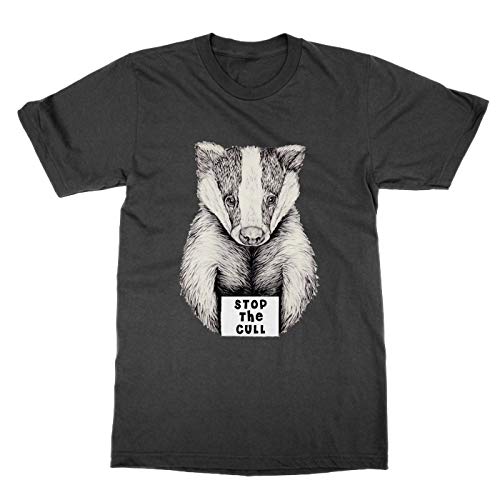 T-shirt protestation blaireau Stop The Cull Badger vêtement militant écologique
