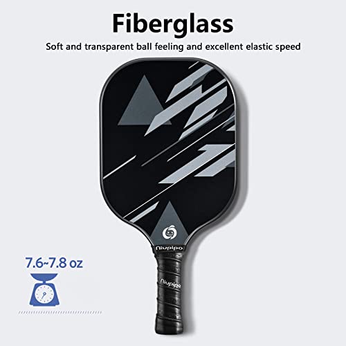 Image of niupipo Pickleball Paddles Set of 2 or 4, USAPA Approved Fiberglass Pickleball Paddle Set with Balls and Bag, Polypropylene Honeycomb Core, Lightweight Pickleball Paddles for Beginners Men Women