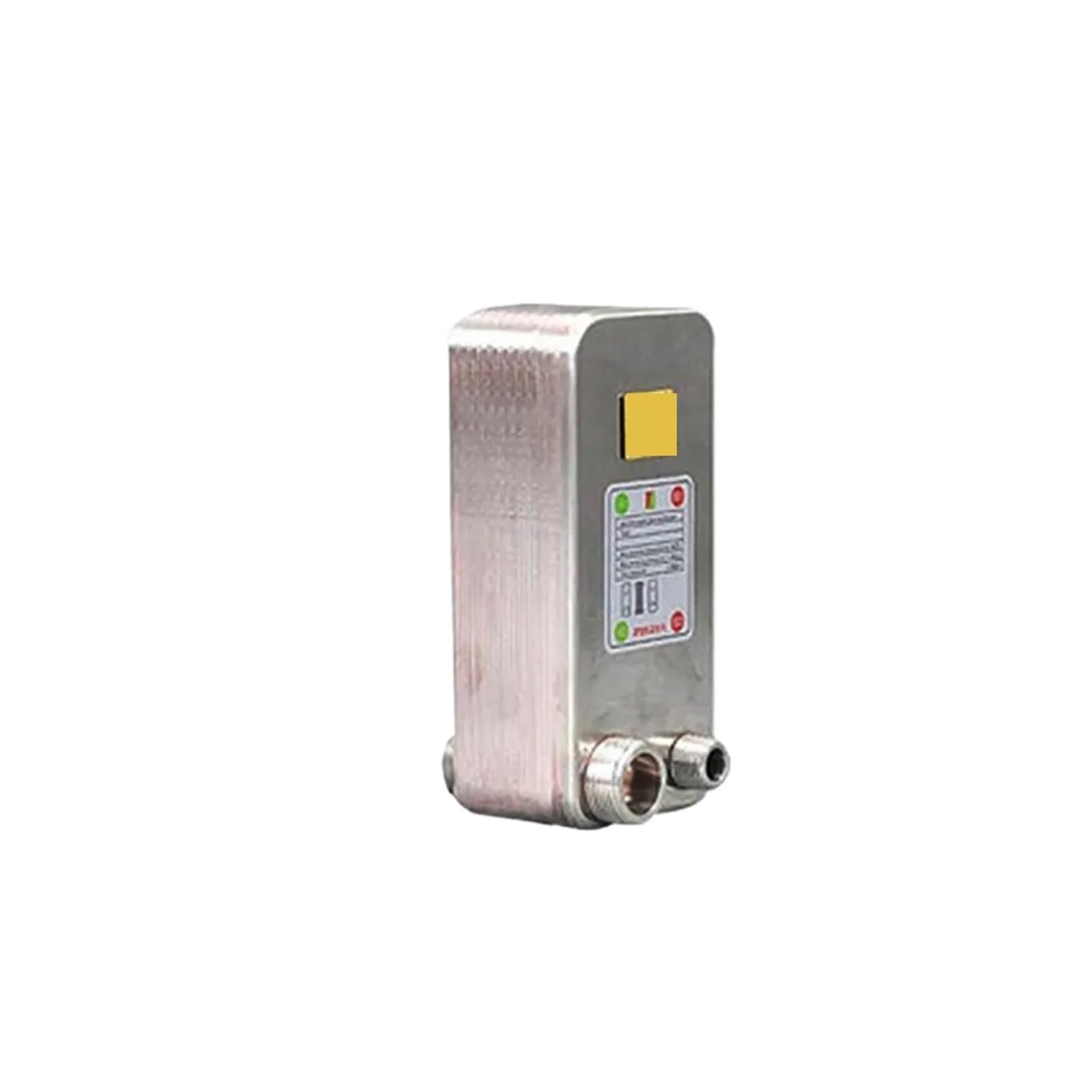 Heat Exchanger, 24 Plates Heat Exchanger Beer Wort Chiller Cooler SUS 304 Stainless Steel for Homebrew Beer(Opposite Side)