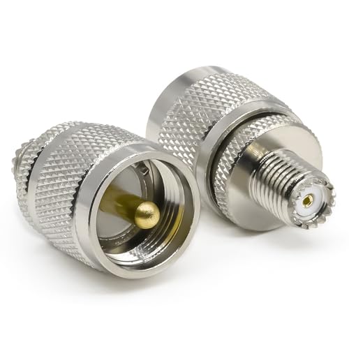 Mini Adaptador UHF PL259 Hembra a SO239 Macho, 2 Piezas miniatura 5