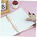 Angoily 6 Sheets Binder Cash Letter Tabs Pads Folders Bag Six-Hole Notebook Pocket Budget Envelopes Pp