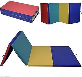 4'x8'x2" Pu Gymnastics Mat Gym Folding Panel Exercise Tumbling Pad 4 Colors Yoga