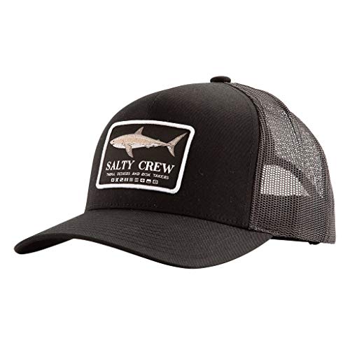 Salty Crew Farallon Retro Trucker Hat Black OS - Baseball Hat Unisex Adjustable for Adults Premium Cotton Hat Outdoor Sports for Men and Women