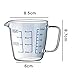 TKUS 250ml 500ml Heat-resisting Glass Measuring Cup Milk Scale Microwave Measure Jug (250ml)