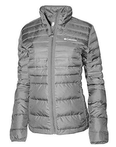 Columbia Women's Lightweight McKay Lake Down Full Zip Puffer Jacket, Small Grey