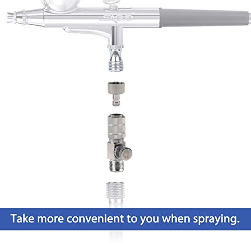 image for SAGUD Airbrush Quick Release Disconnect Coupler with Extra 4 Female Fi