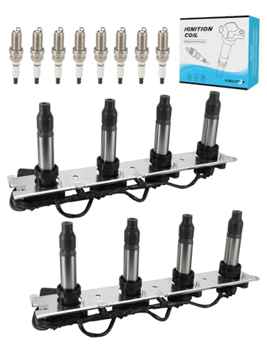 TAUTOY UF372 Ignition Coil Pack 2PCS & Iridium Spark Plugs