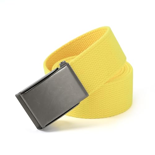 Image of Mile High Life Canvas Web Belt | Cut to Fit Up to 52 inch | Flip-Top Matte Silver Nickel Buckle 12 Colors