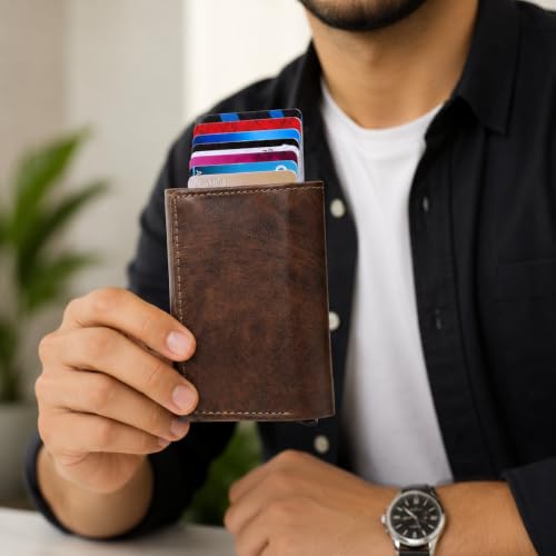 Highlark RFID Protected Leather Wallet Cardholder Brown - Image 6