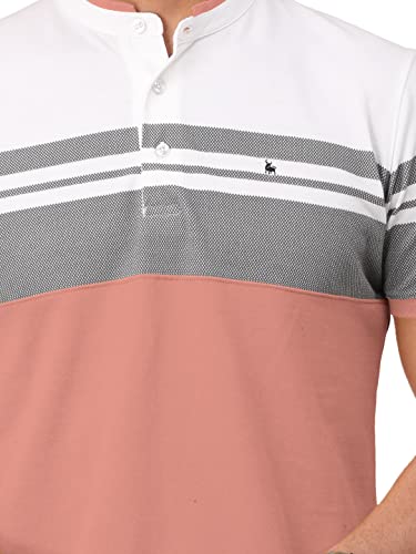 Image of BULLMER Mens Cotton Henley Neck /Chinese Collar Tshirt