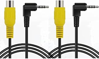 GPS DVR Mirror Dash Cam Backup Camera Video Extension Cable, 2.5mm to RCA Cable,GPS Navigator Video AV Input Adapter Cable(20cm/2PACK)
