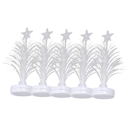 DOITOOL Led Fiber Optic Christmas Tree Night Light Assorted Patterns Easy to Set up for Home Bedroom