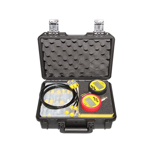 Image of XZT 70U Hydraulic Pressure Test Coupling Kit,Pressure gauges Set,Test Hose,BSPP ORFS JIC Hydraulic Swivel Run tees for Repair Excavator Construction Machinery