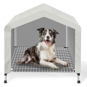 Elevated Dog House for Outdoor or Indoor – Waterproof Dog Tent Cat House, Dog Sunshade Tent, Pet House with Removable Cover, Suitable for Medium Cats Dogs