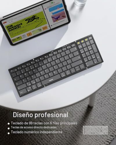 Teclado plegable Bluetooth Inateck para solucionar la falta de espacio en tabletas 7