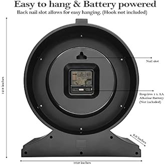 AYRELY Vintage Desk Clock Silent-Non-Ticking 10-inch dial Table Clock,Retro Mantel Clocks and Easy to Read for Living Room, Bedroom, Shelf Decoration, Fireplace, Farmhouse Decor