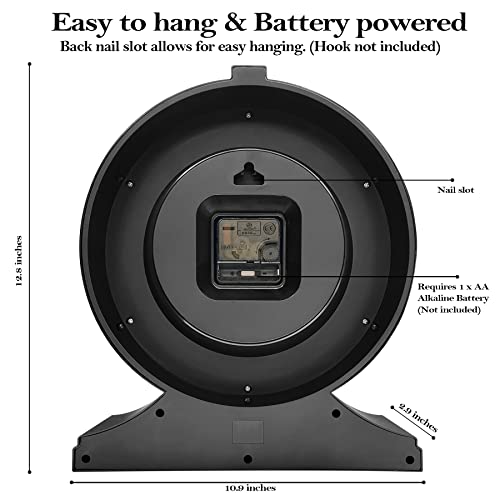 Ayrely Vintage Desk Clock Silent-Non-Ticking 10-Inch Dial Table Clock,Retro Mantel Clocks And Easy To Read For Living Room, Bedroom, Shelf Decoration, Fireplace, Farmhouse Decor #TOP6