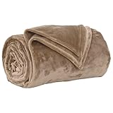 vidaXL Jeté Camel 130 x 150 cm Toison, Couverture élégante, Polaire...