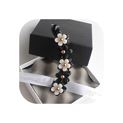 Women Plastic Flower Banana Clips for Women Twist Ponytail Holder Chic Hairpin Hair Claw Girls Barrettes Hair Accessories,A