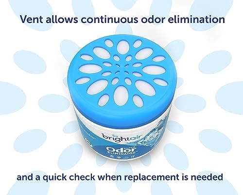 Bright Air Solid Air Freshener and Odor Eliminator, Cool and Clean Scent, 14 Ounces, 6 Pack