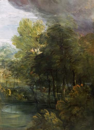 Peinture paysage piscine Gainsborough impression toile salon 60x90cm