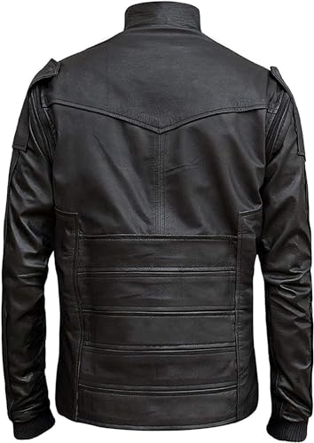 Fashion Straps Leather Jacket with Detachable Sleeves 2 in 13