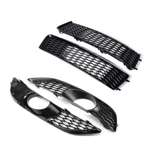 Rejillas de parachoques delantero para Audi Q7 S-Line 2010-2015 con rejilla de panal (4 uds)