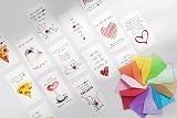 Mini Love Notes For Him or Her, 14 Cards With Envelopes, Love Cards,Gifts For Valentines Day & Naugh