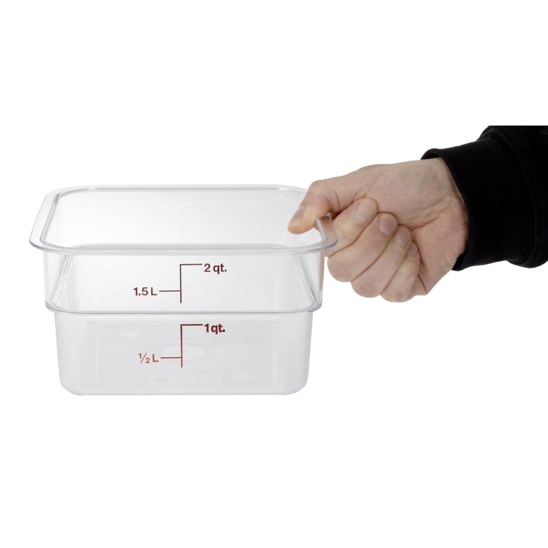 Amazon.com: Cambro 2SFSCW135 CamSquare Food Container 2 qt. 7-1/4
