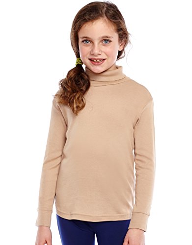 Image of Leveret Girls Boys & Toddler Solid Turtleneck 100% Cotton Kids Shirt (2 Toddler-14 Years) Variety of Colors
