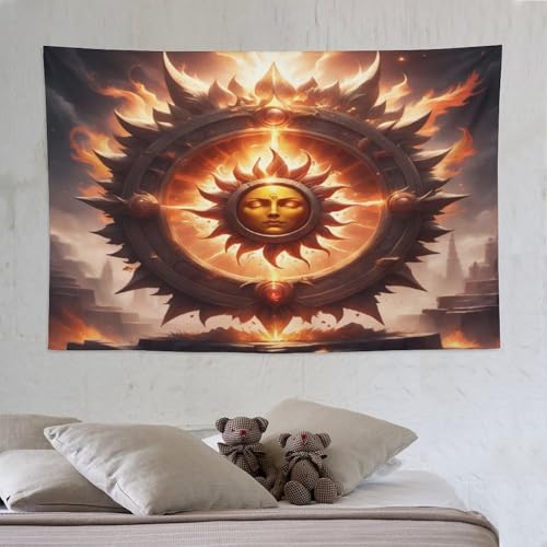 Tapisserie murale soleil 150x230cm pour illuminer un salon moderne